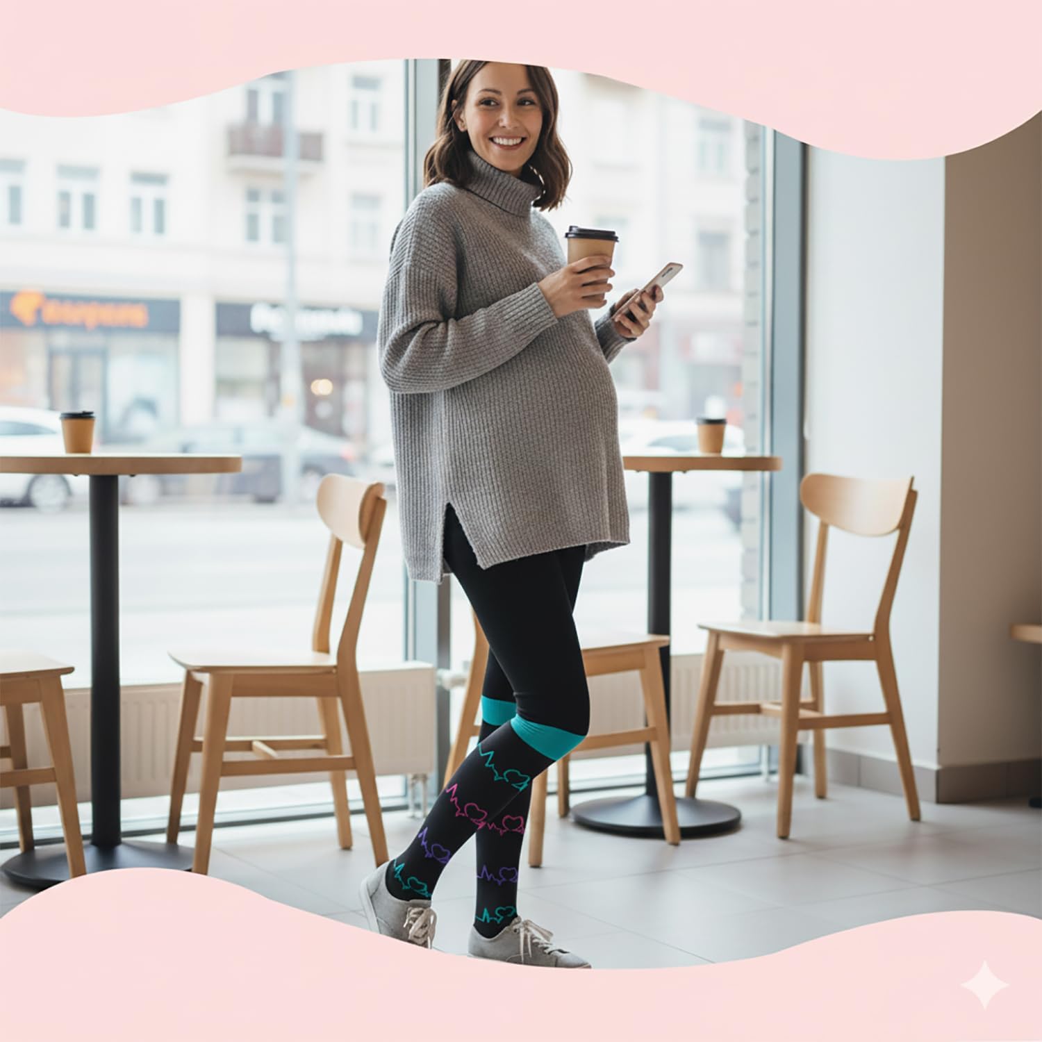 Sooverki Compression Socks for Women & Men 6 Pairs is Best Supportive Knee High Stockings for Circulation, Travel, Nurses