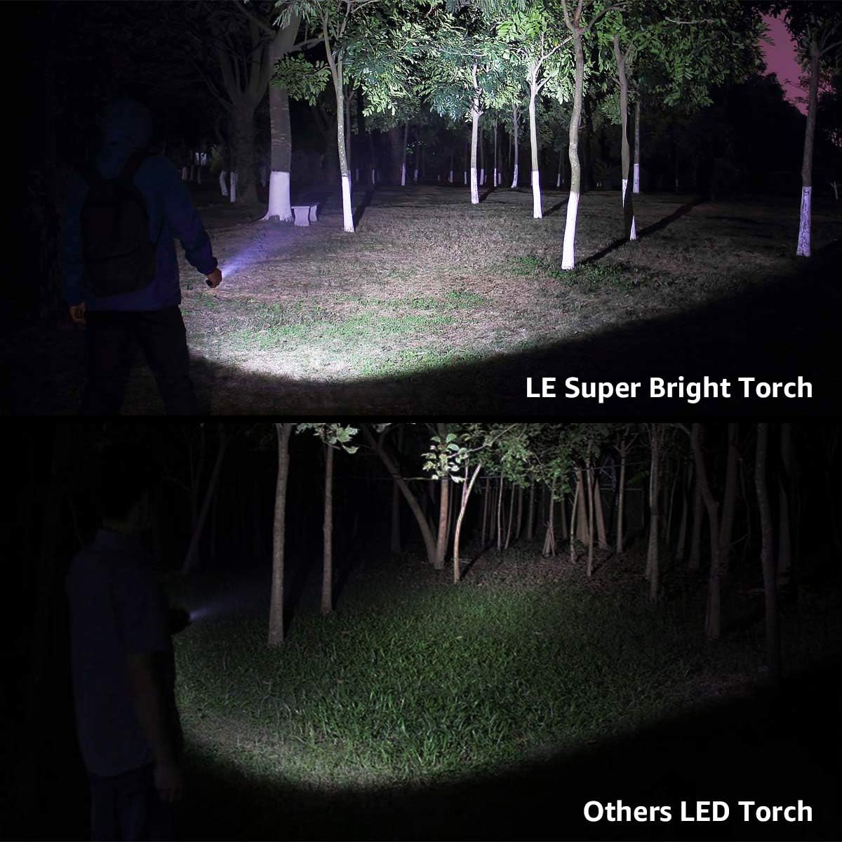 Lepro Lighting Ever LED Flashlight, High Lumens Waterproof Adjustable Focus