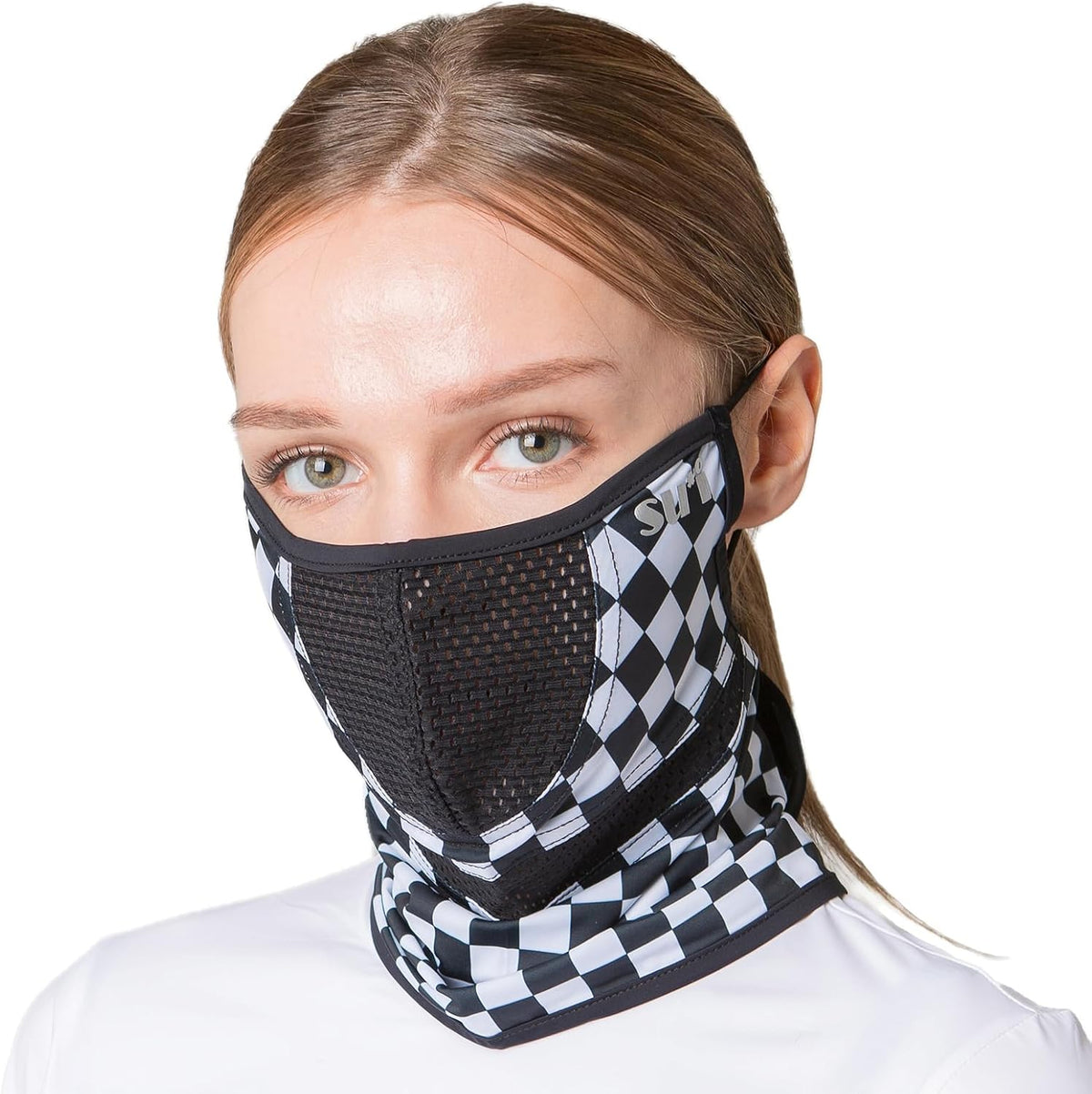 KOREA (Type H) UV Sun Protection Balaclava Half Face Mask - For Golf, Hiking, Running, Cycling & Outdoor Sports