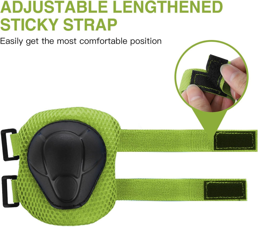 WayEee 6PCS Kids Protective Gear Set Knee Pads Elbow Pads Wrist Guards/3-14