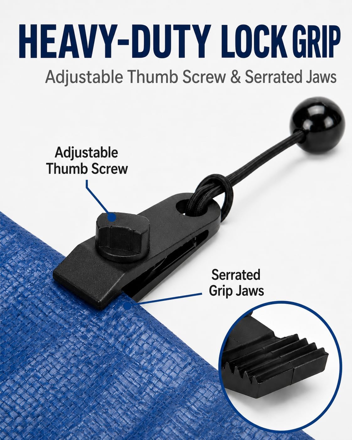 30PCS Tarp Clips Heavy Duty Lock Grip Set