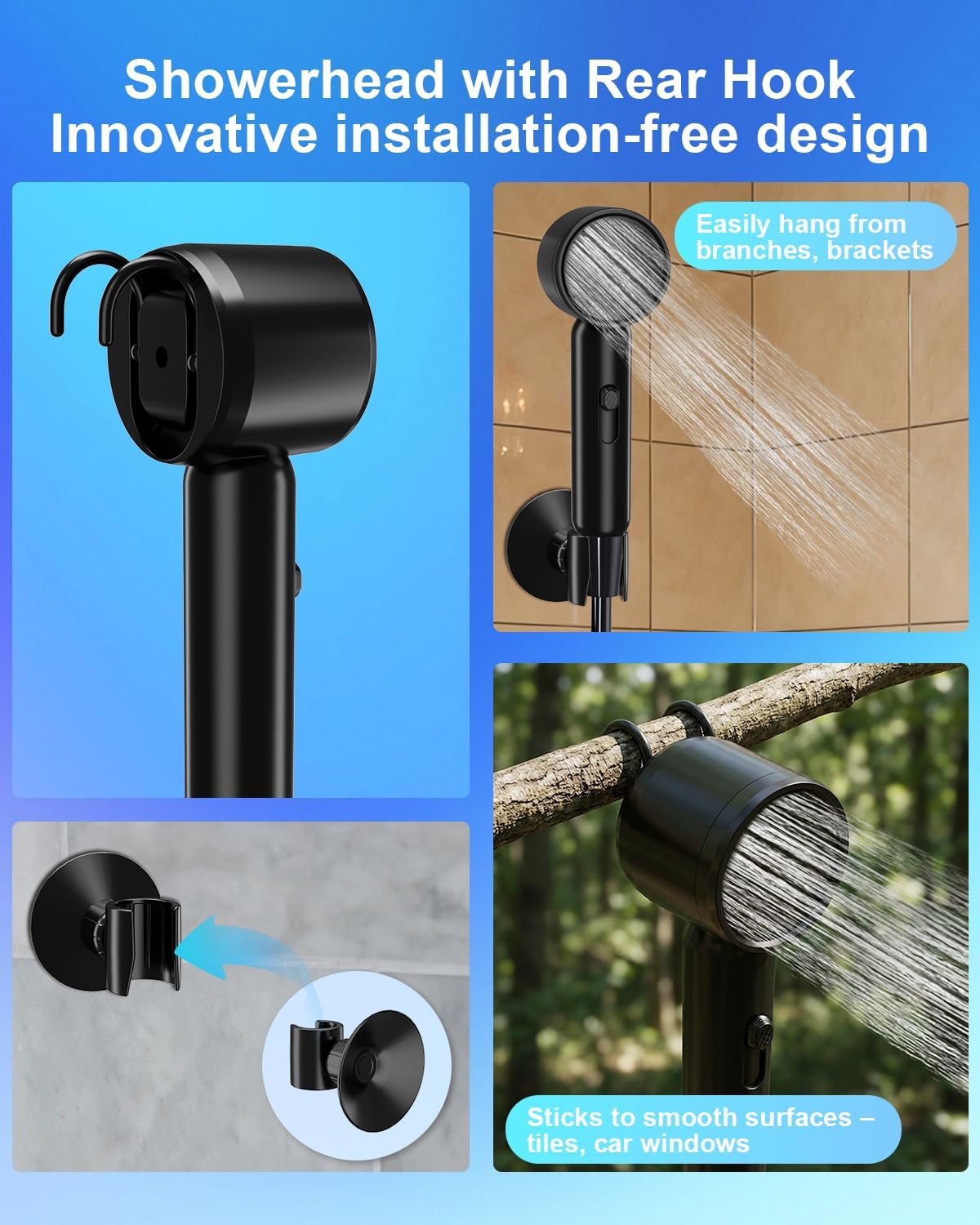 Spopal Portable Shower for Camping, IPX8 Waterproof, Outdoor Camp Pump