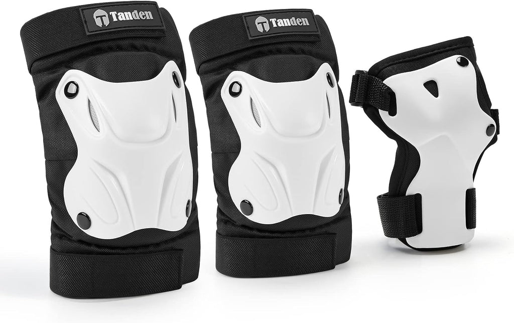Tanden Skating Protective Gear Knee and Elbow Pads Wrist Guards for Roller Skating Skateboarding, Skate Pads Adult Knee Pads
