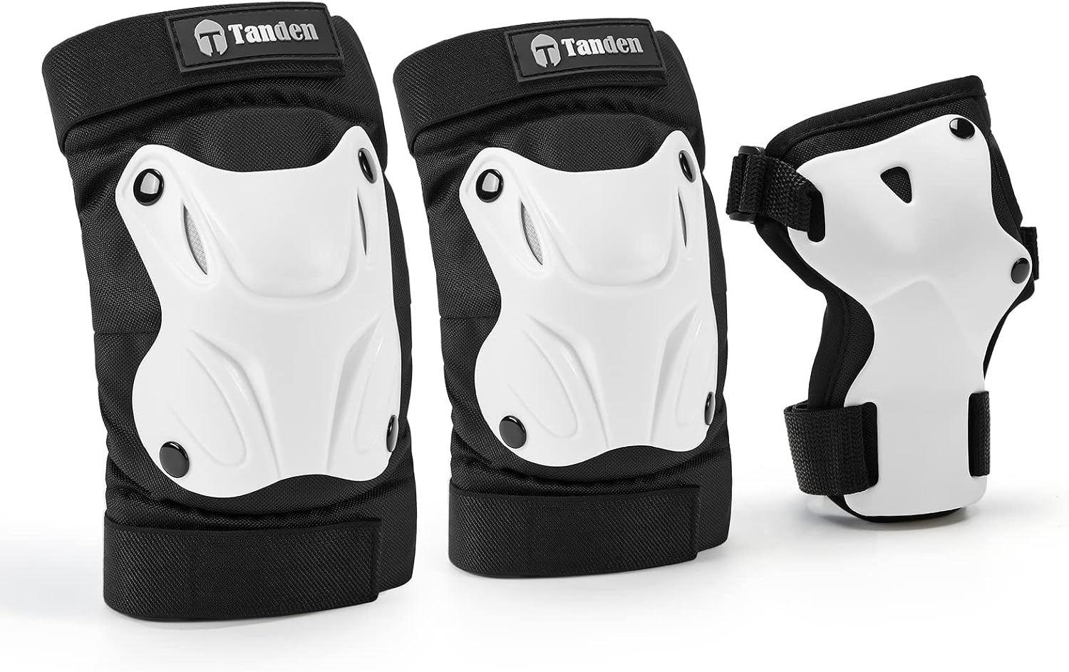 Tanden Skating Protective Gear Knee and Elbow Pads Wrist Guards for Roller Skating Skateboarding, Skate Pads Adult Knee Pads
