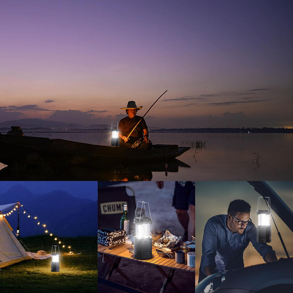 3000mAh Large Capacity Hand Crank Solar Camping Lantern for Emergency