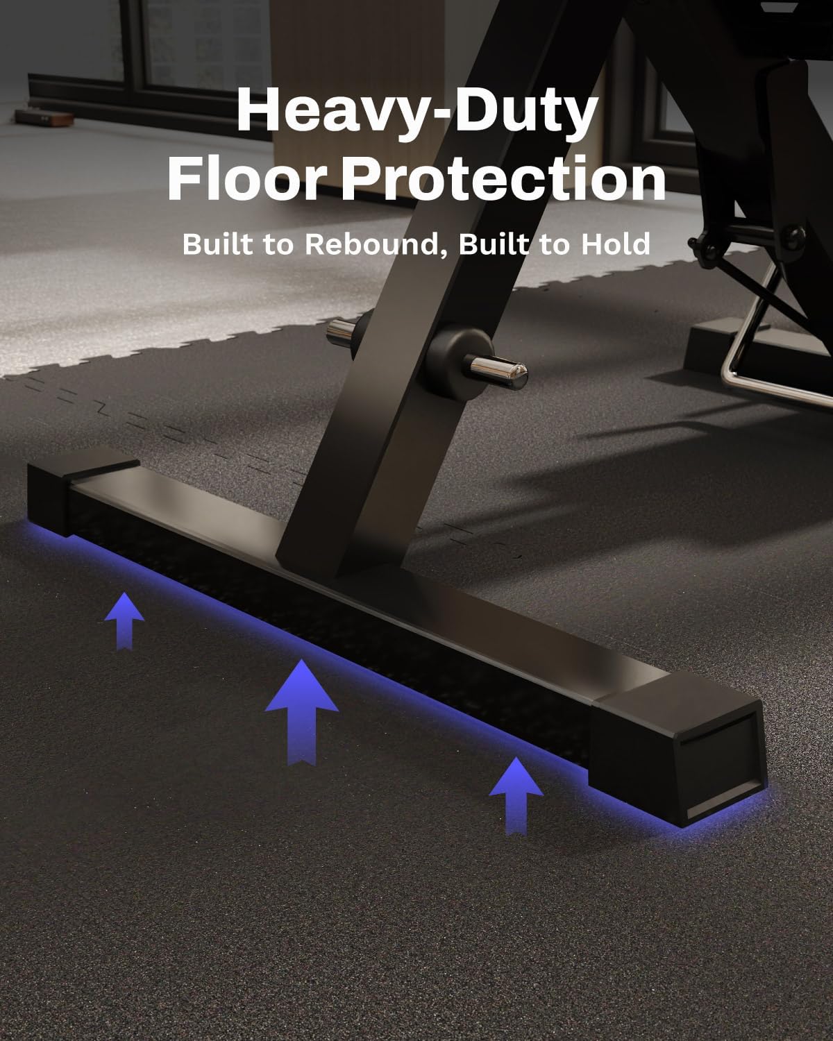 AIRHOP 0.79" Thick Gym Flooring for Home Gym, 48 Sq Ft Rubber Top Gym Mat