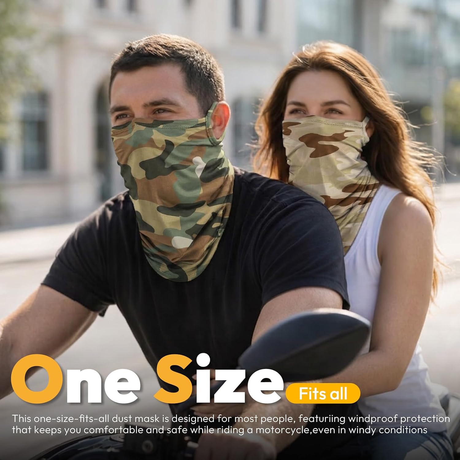 HONGTEYA 6 Pack Summer Neck Gaiter, UV Protection Cooling Face Mask Breathable Bandana Head Scarf Face Cover for Men Women