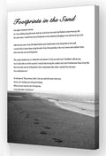 Wallpicss Footprint In Sand Wall Art Framed Inspirational Quotes Poster Poem Canvas Wall Decor Pictures Prints Religious Poster for Room Decor 12x18 inches