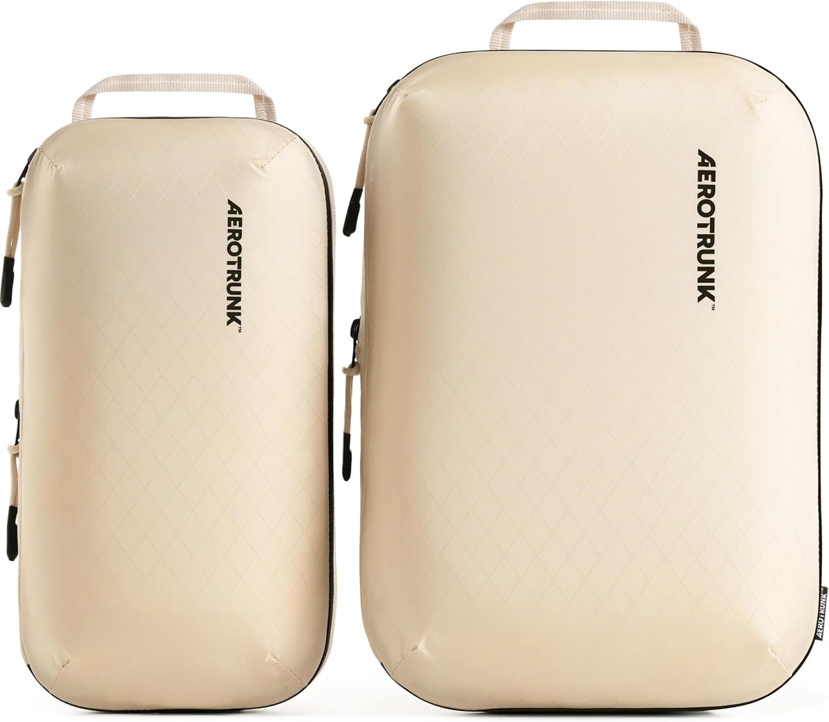 Aerotrunk Ultralight Compression Packing Cubes for Travel, 3-Pack, Beige