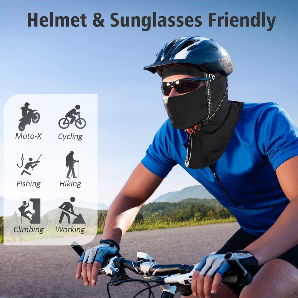 LUOLIIL VOE Cooling UV Balaclava Face Mask,Summer Ice Silk for Motorcycle