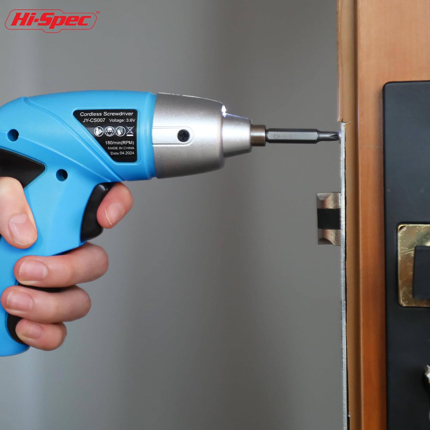 Hi-Spec 3.6V USB Electric Screwdriver for Home Repairs and Assembly, Blue