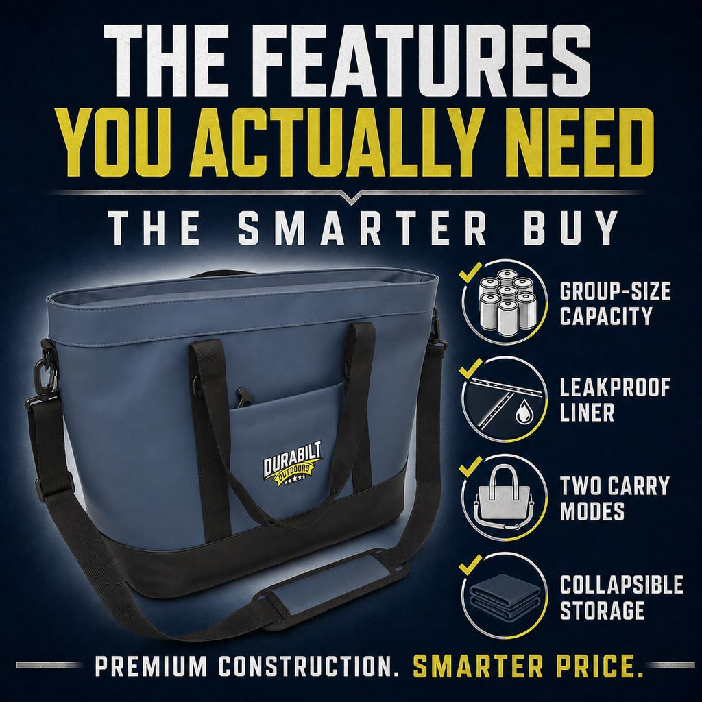 Insulated Soft Cooler Tote 36 Can - Leakproof Collapsible