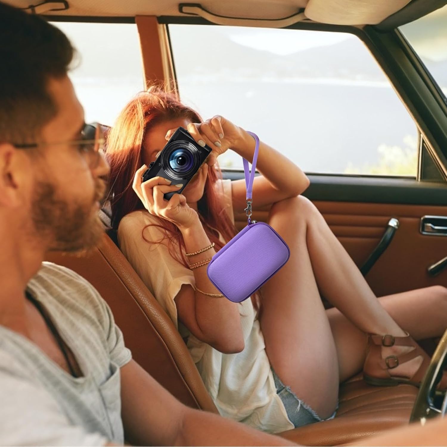 Digital Camera Case for Travelers & Vloggers, Case Only, Purple