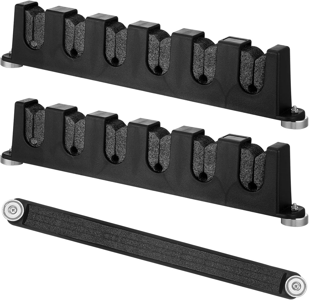 Seenelling 2 Pcs Magnetic Fishing Rod Holder for Car Fishing Pole Rack Vertical Rod Storage Holders for Truck Bed Boat Wall Garage Door