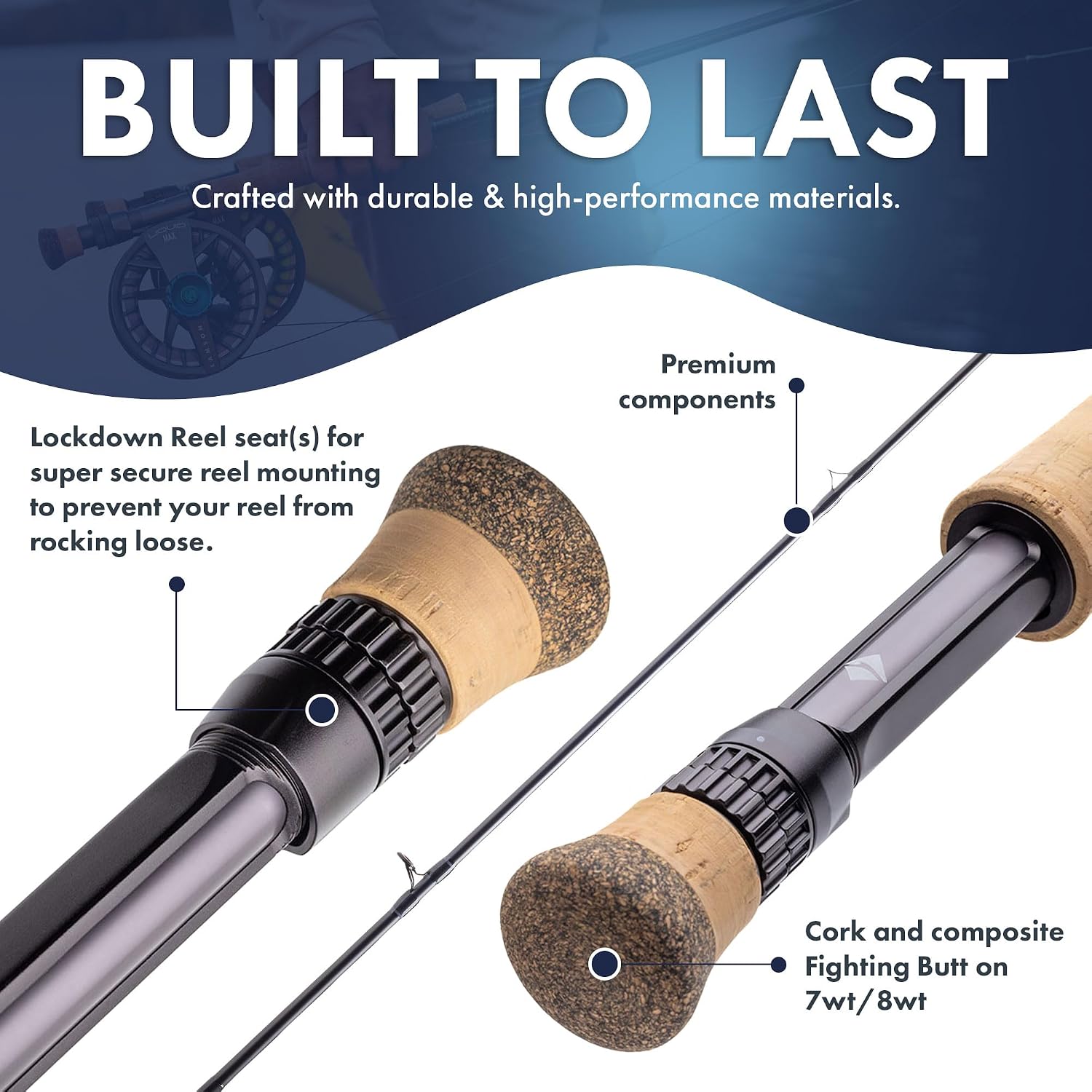 LAMSON Guru Medium Fast Action Fly Fishing Rod, All-Water 9' 4-piece w/Tube
