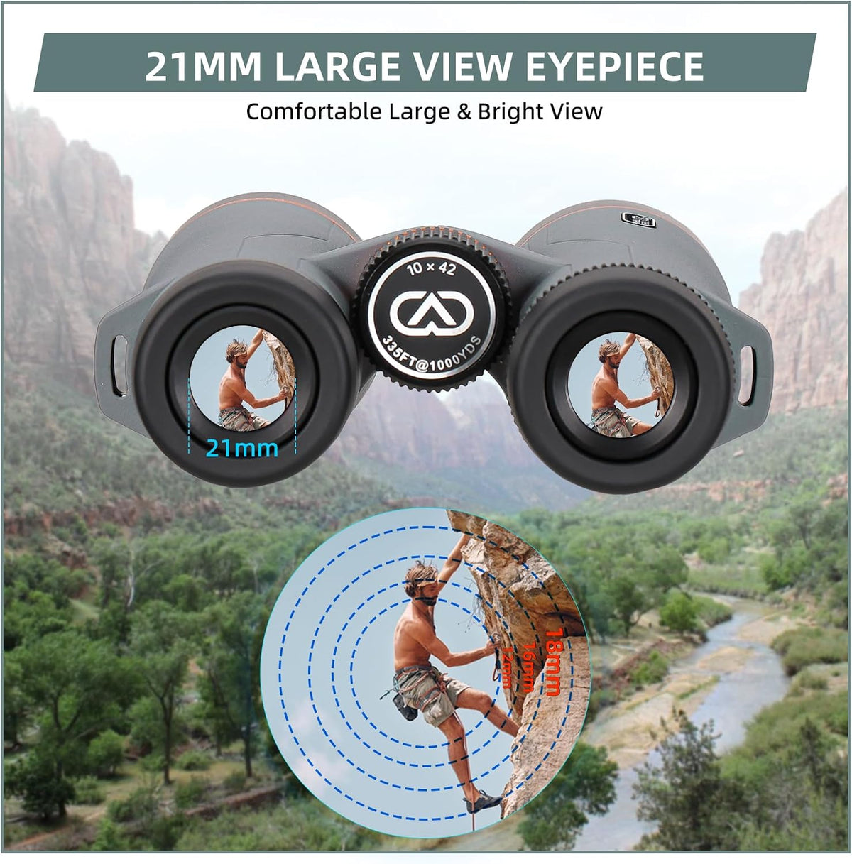 10x42 ED Binoculars for Adults High Powered with Phone Adapter