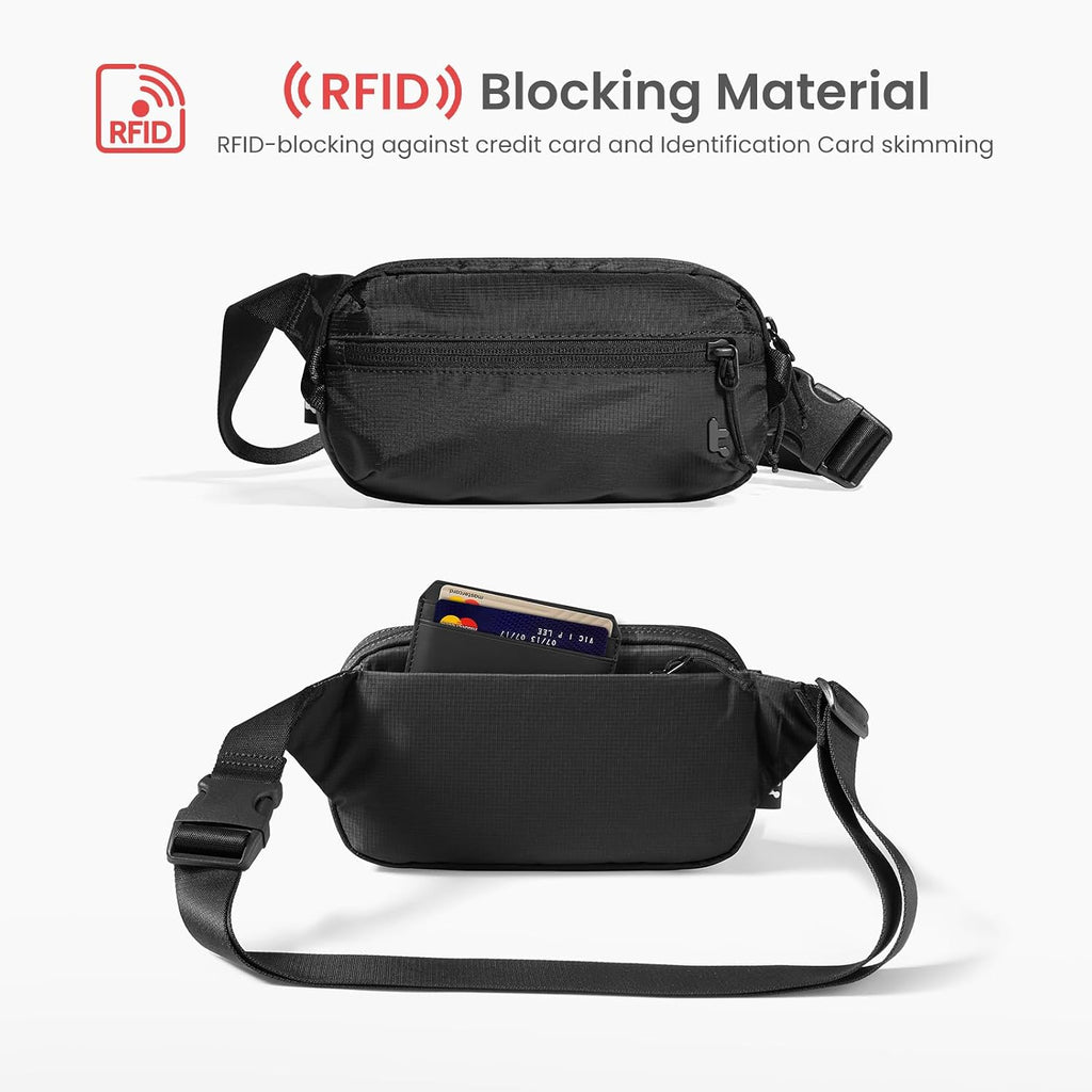 tomtoc 1.5L Sling Bag with RFID Blocking Crossbody Chest Pack for Men Women