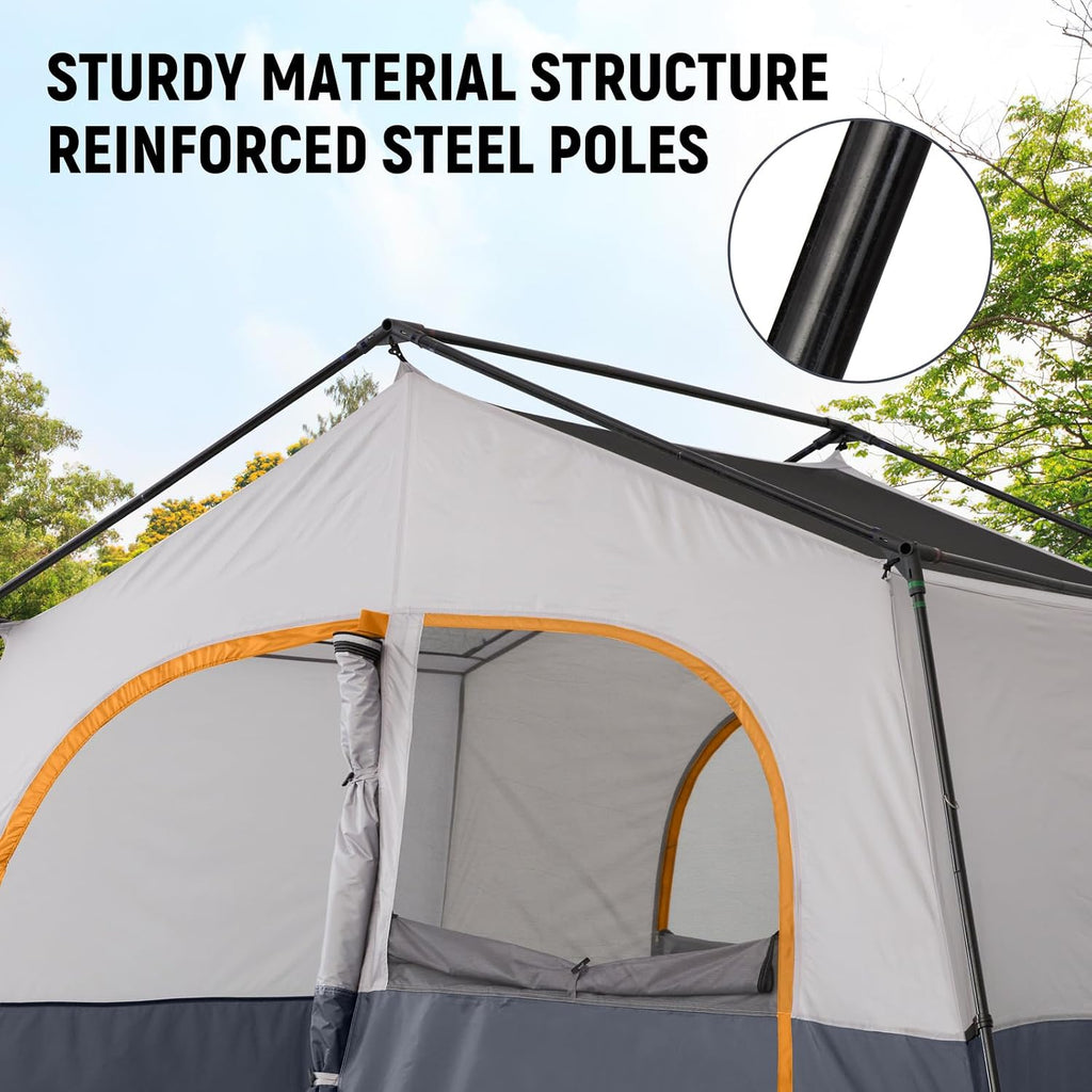HIKERGARDEN 6-8 Person Tent for Camping Family Outdoor Cabin Tent
