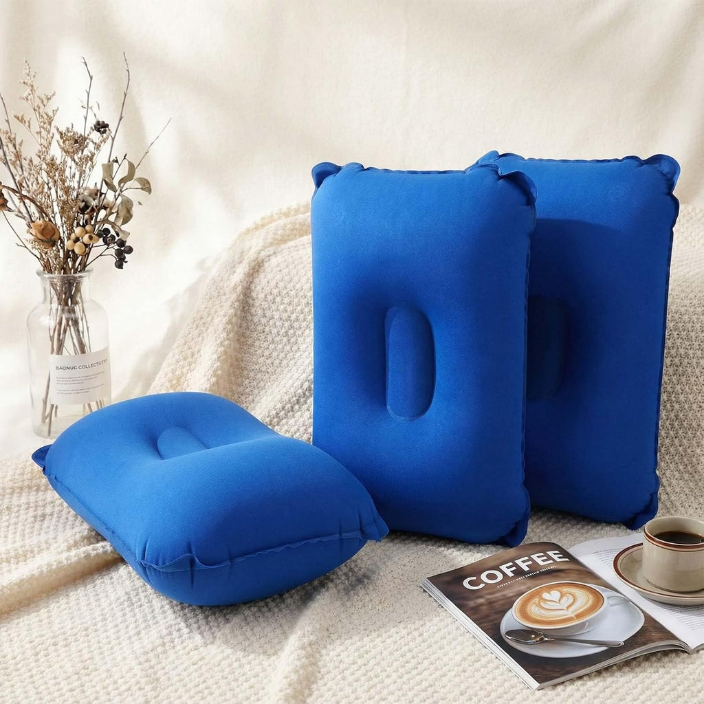 Geelin 20 Pack Inflatable Pillows for Camping Charity Donations, Blue
