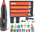 Cordless Rotary Tool, SPTA Powerful Mini Detail Polisher Kit, 36Pcs 12V Li-ion Battery 5,000-25,000 RPM Micro Auto Detailing Car Polisher Polishing Foam Pad Set for Buffing Polishing Sanding Cleaning