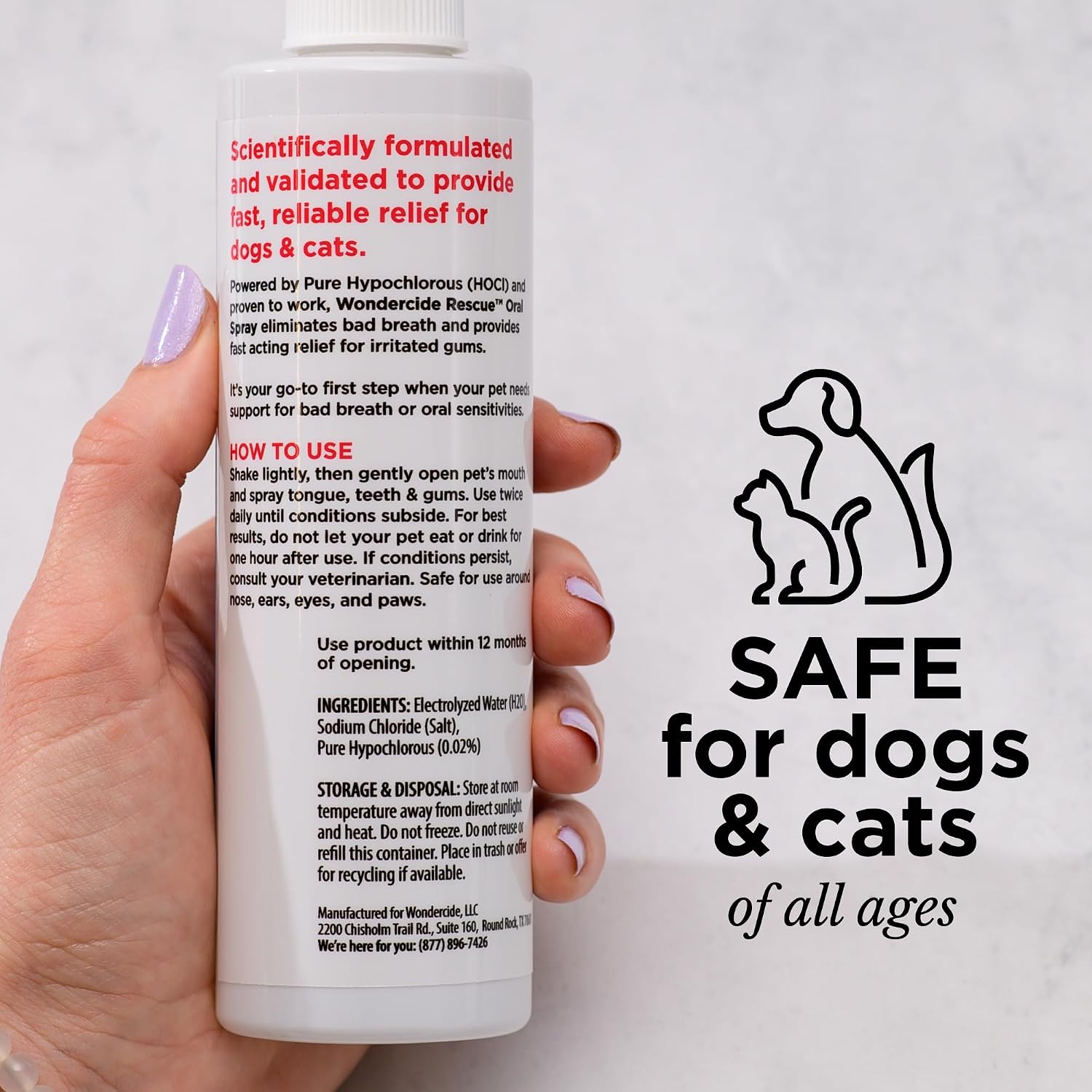 Wondercide Rescue - Oral Spray for Dogs and Cats - 8.5 oz