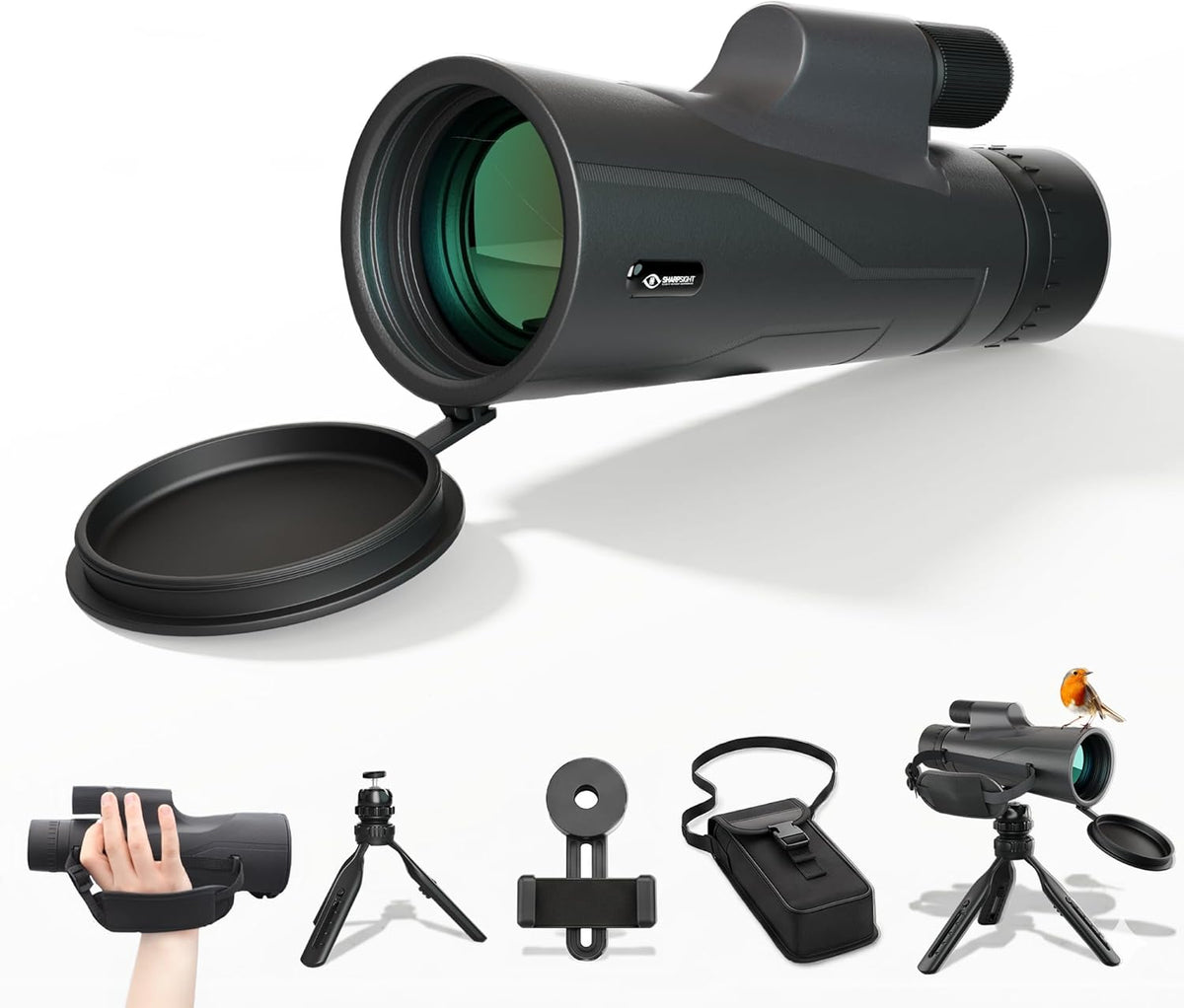 12X50 Monocular Telescope for Adults High Powered with True 12x Magnification with BAK-4 Prism HD Monocular for Bird Watching, Hiking, Hunting, Concert, Travelling, Gift