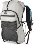 IX INOXTO Hiking Backpack for Men and Women, 30L Waterproof Camping Backpack with 3L Water Bladder and Rain Cover, Lightweight Outdoor Sport Travel Daypack Rucksack for Climbing Cycling (Light gray)