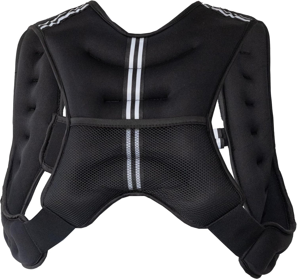 Roc Outdoors Weighted Vest W/ Rub-Free Technology for Woman and Men, 5lb/10lb/15lb/20lb/30lb Weight Vest with Reflective Stripe for Workout, Strength Training, Running, Walking, Fitness, Weight Training, Weight Loss, Weightlifting