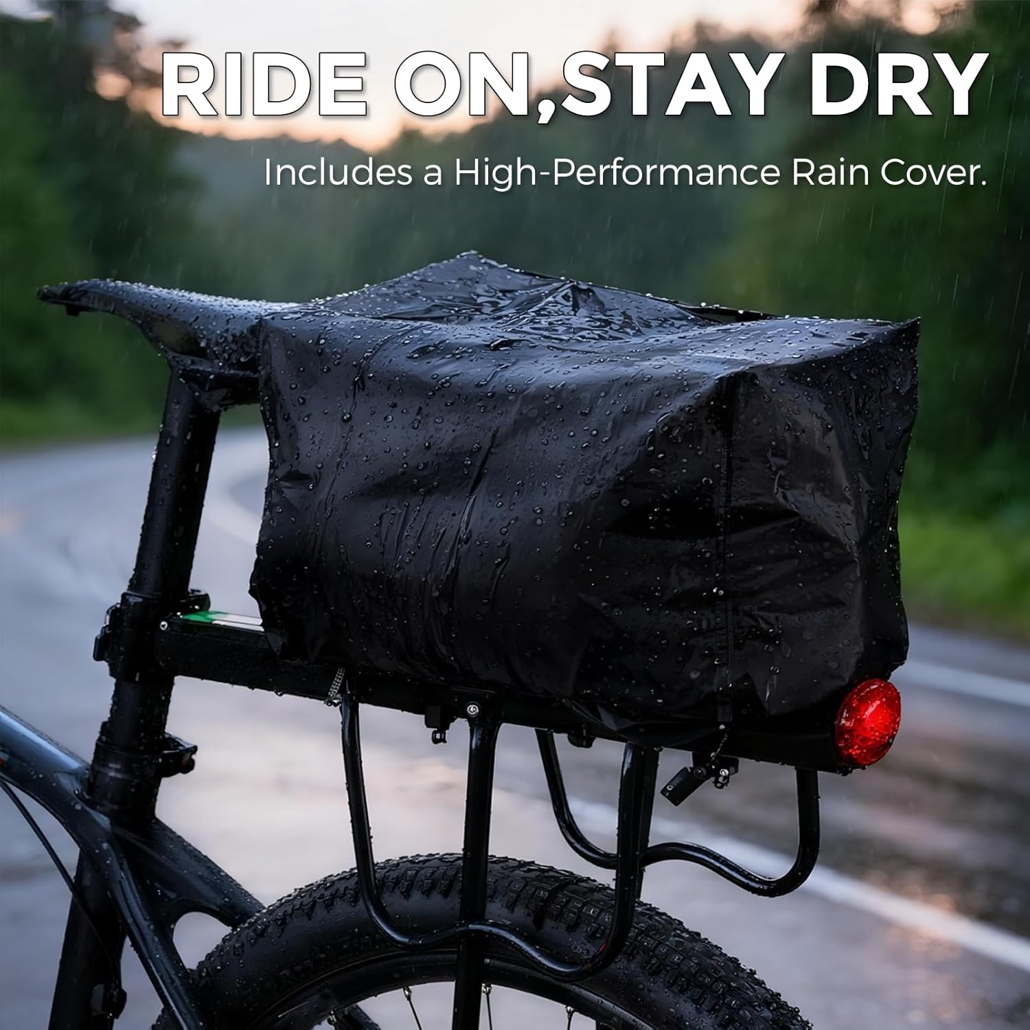 ROCKBROS 15L Bike Rear Rack Bag Pannier Trunk Bag with Rain Cover