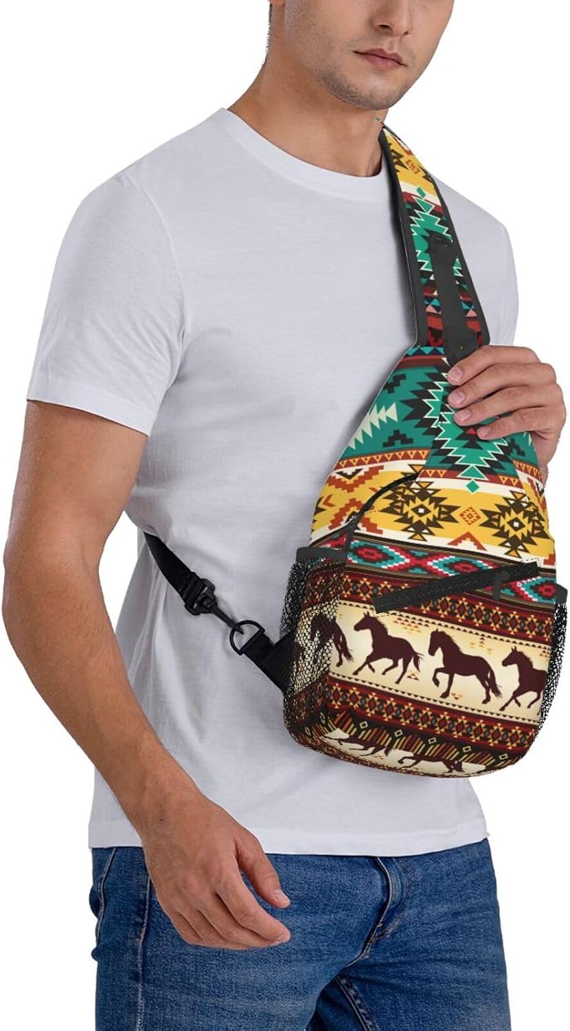 Sling Daypacks,adjustable Rope Crossbody One Shoulder Bag Travel Hiking Cycling for Men Women Gift…