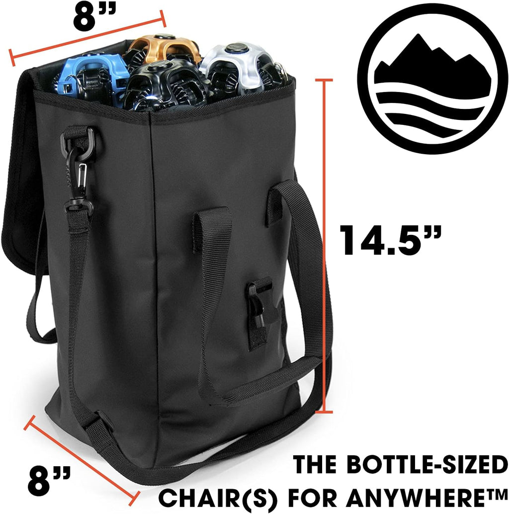 CLIQ Chair Carry Bag, Waterproof Nylon Holds 2, 4, and 6 Camping Chairs