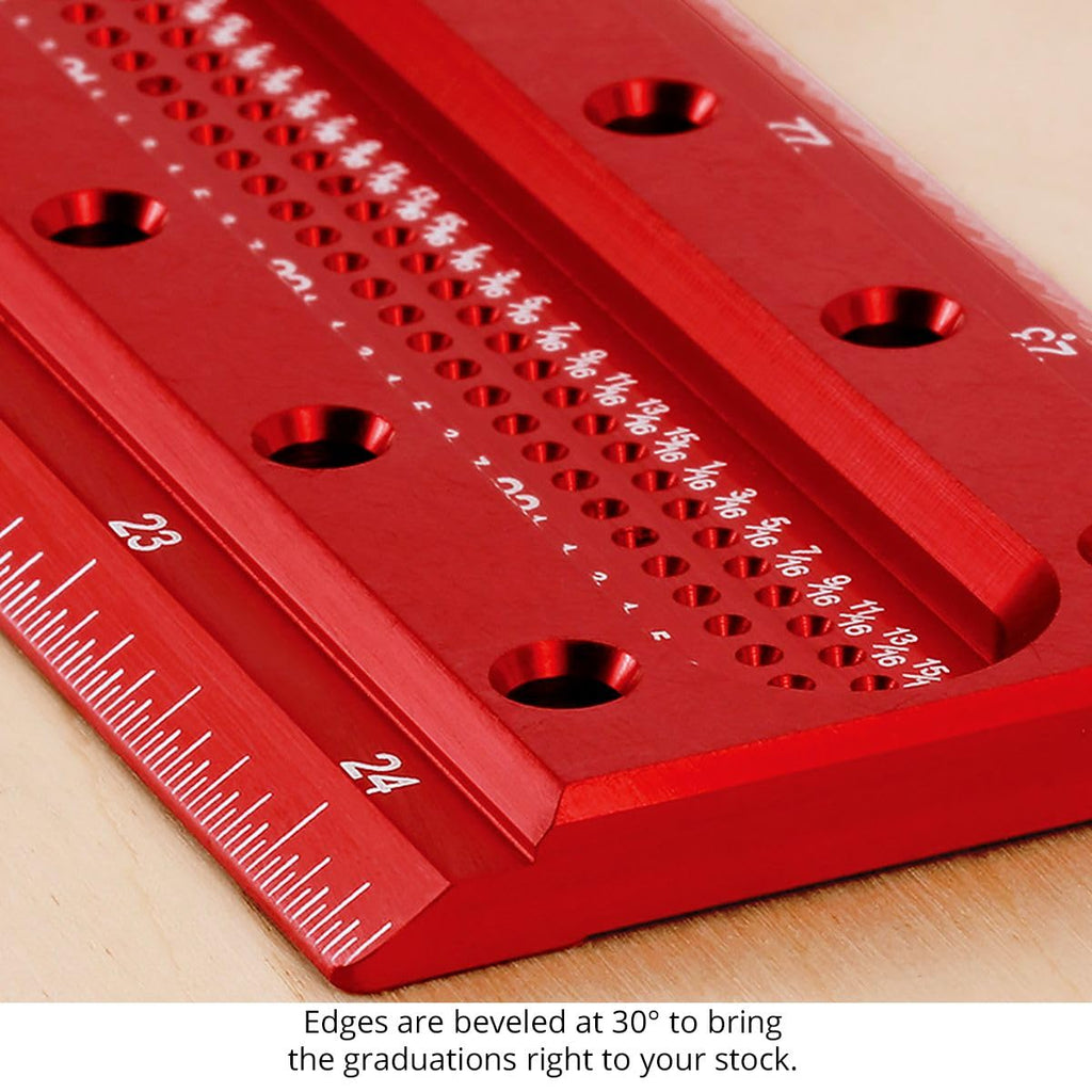 Woodpeckers T Square, 24 Inch, Precision Woodworking T-Square Ruler, Built-in Edge Support, Scribing & Shelf Pin Guides, Rack-It Mount, Made in USA