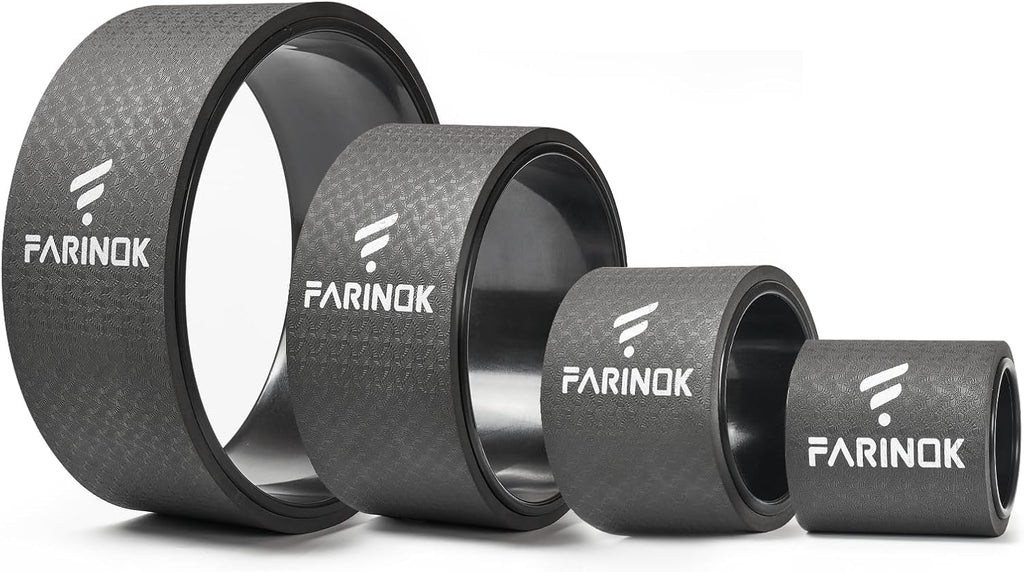 Yoga Wheel Set of 3+1, Upgraded 10MM Thick Back Wheels for Pain Relief