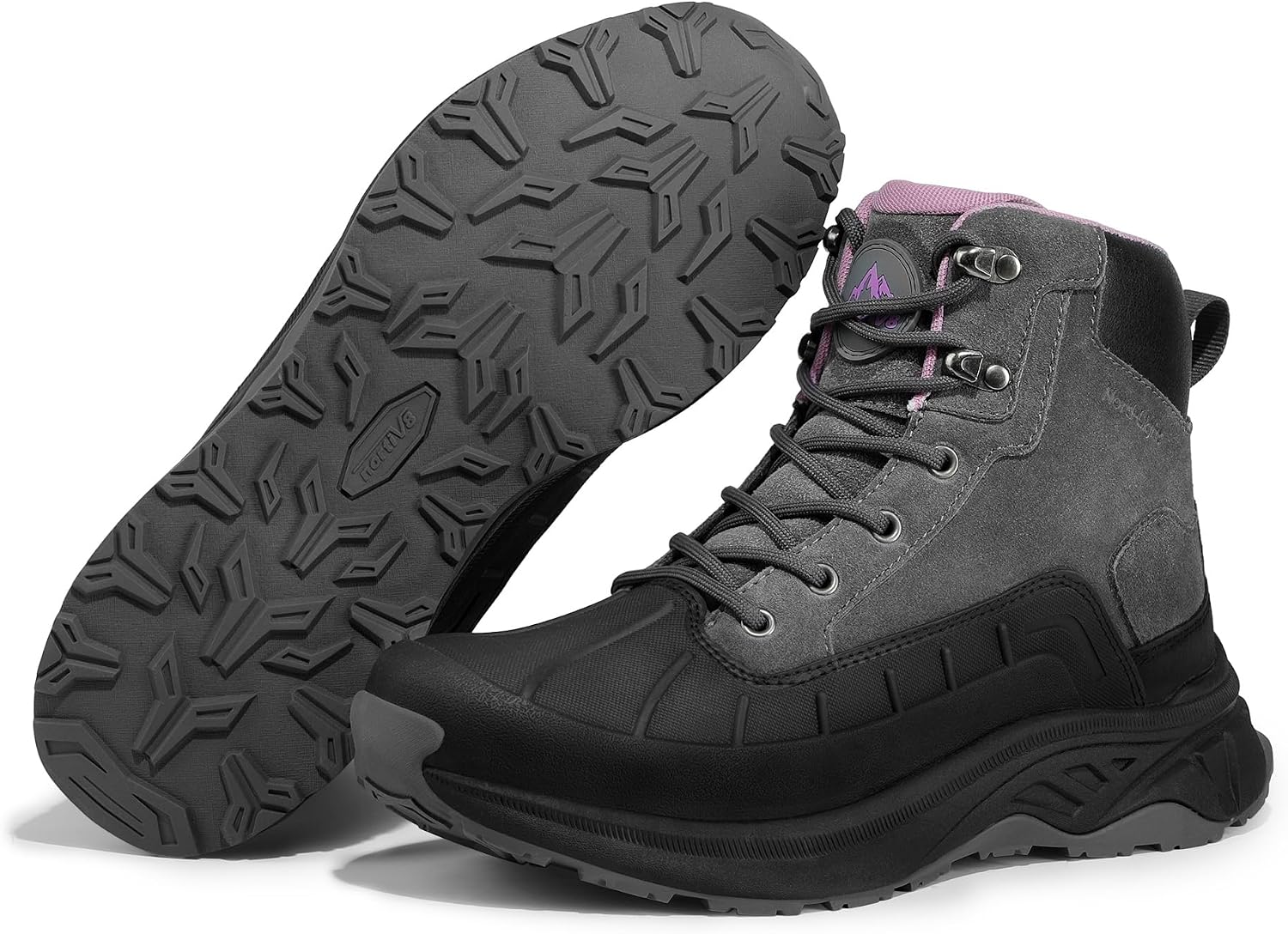NORTIV 8 Women's Waterproof Hiking Boots Outdoor Trekking Camping Trail Hiking Boots