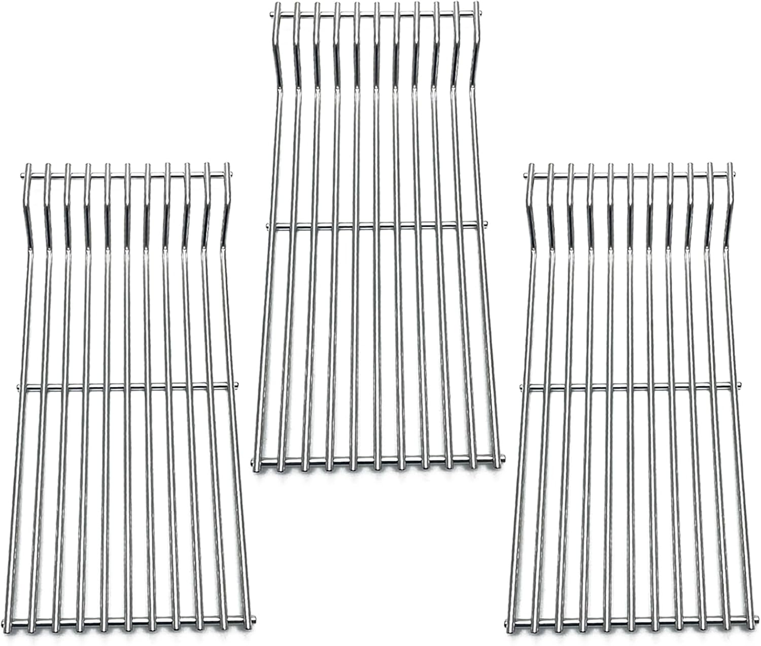 Stainless Cooking Grill Grates Replacement Adjustable Universal Extends from 14" to 20" Long, 8" Wide Each Adjust Expandable Cooking Grill Grids (3pack)