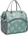 FlowFly Insulated Lunch Bag for Women, Men, Large and Reusable, Handle, Work and Travel Tote and Meal Prep Organizer, Dandelion