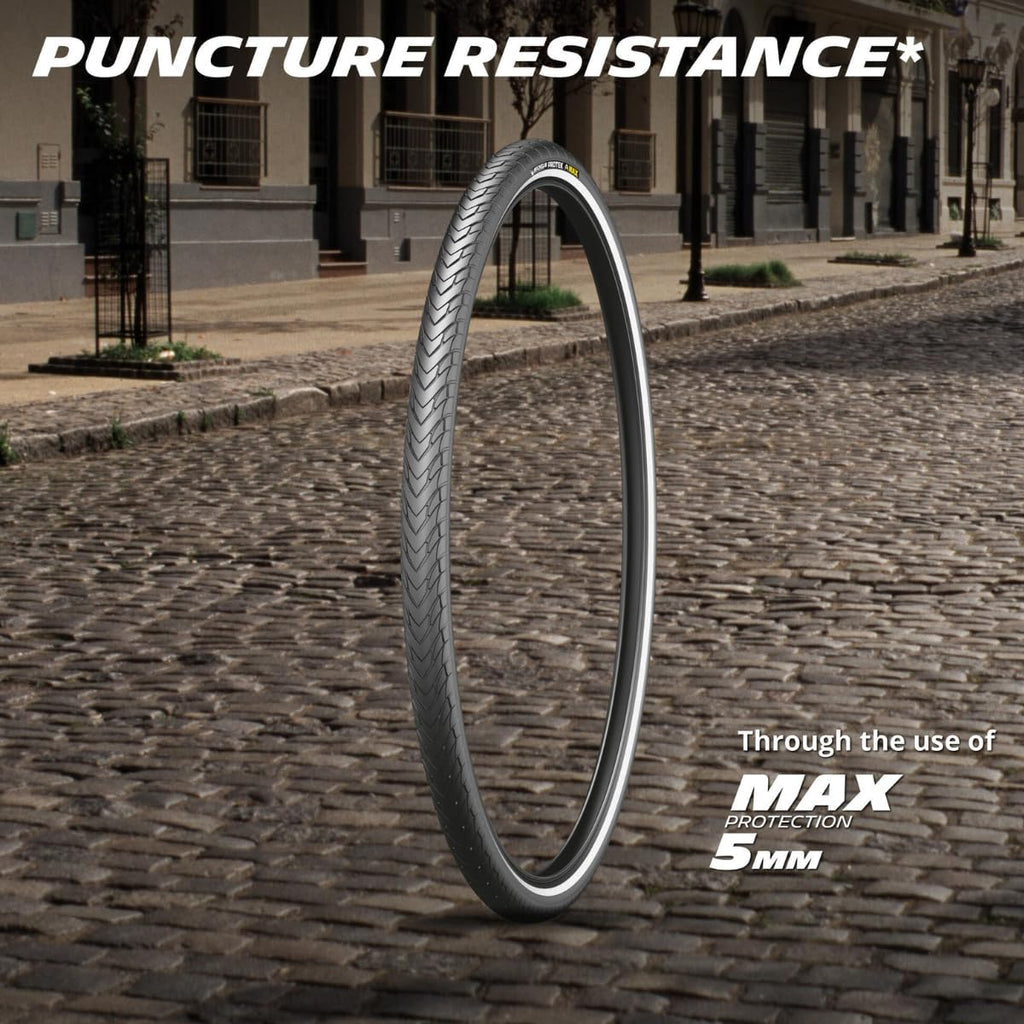 Michelin Protek Max BR Bike Tires | Puncture-Protection, Reflective Strip,