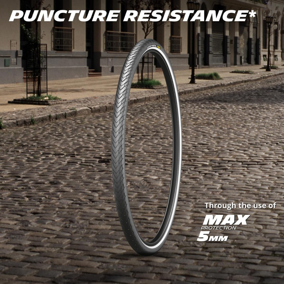 Michelin Protek Max BR Bike Tires | Puncture-Protection, Reflective Strip,