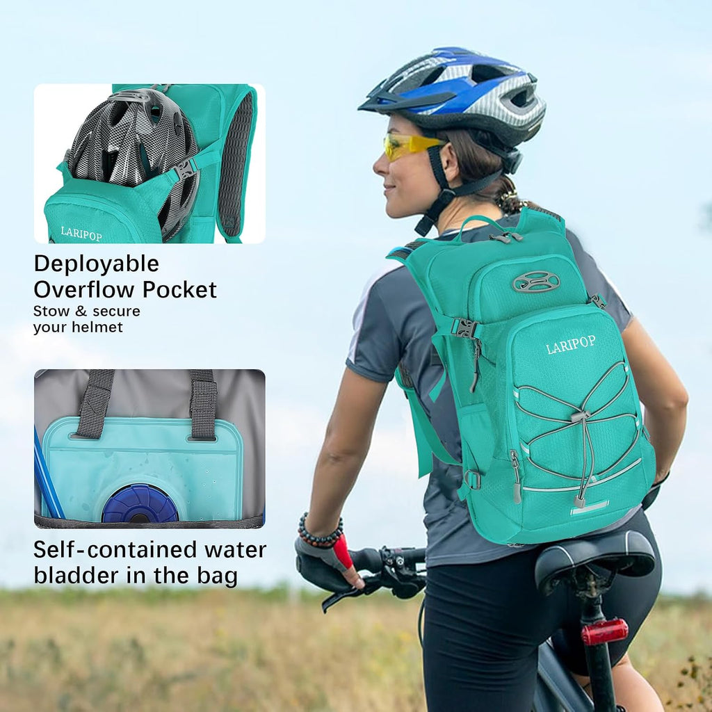 LARIPOP 18L Hydration Backpack with 2L Leak-Proof Water Bladder for Hiking Cycling Running Men Women