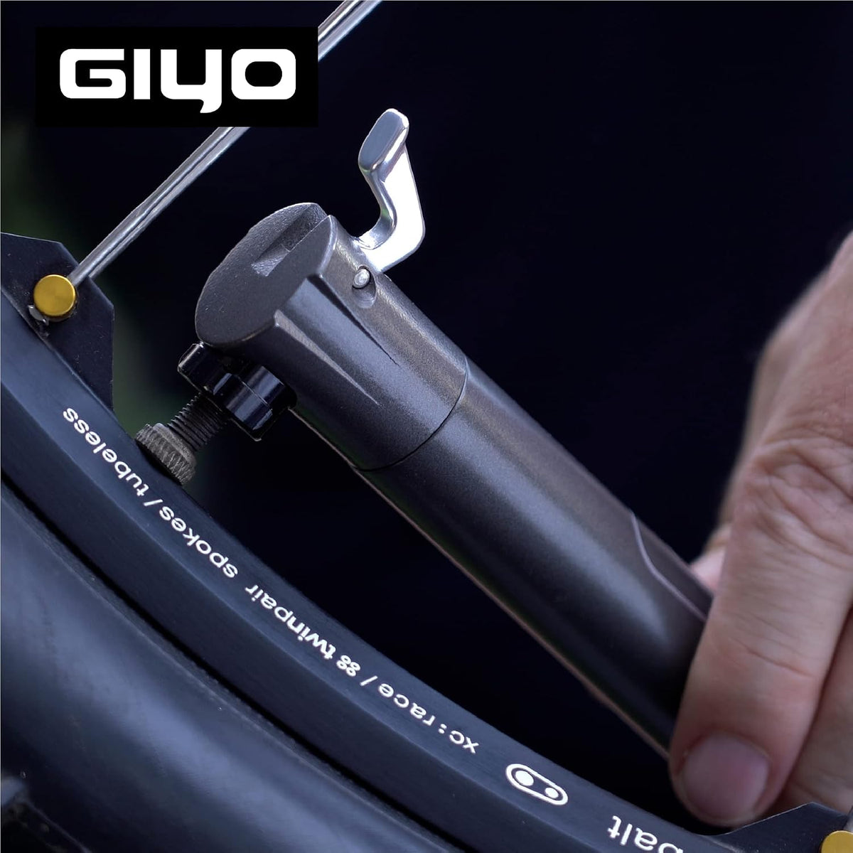 GIYO Small Bike tire Pump Schrader & Presta Valve for MTB 80 PSI Telescopic Barrel All Metal CNC Portable Mini Bike Pump Secure Valve Lock for Easy Pumping | Taiwan Made GM043