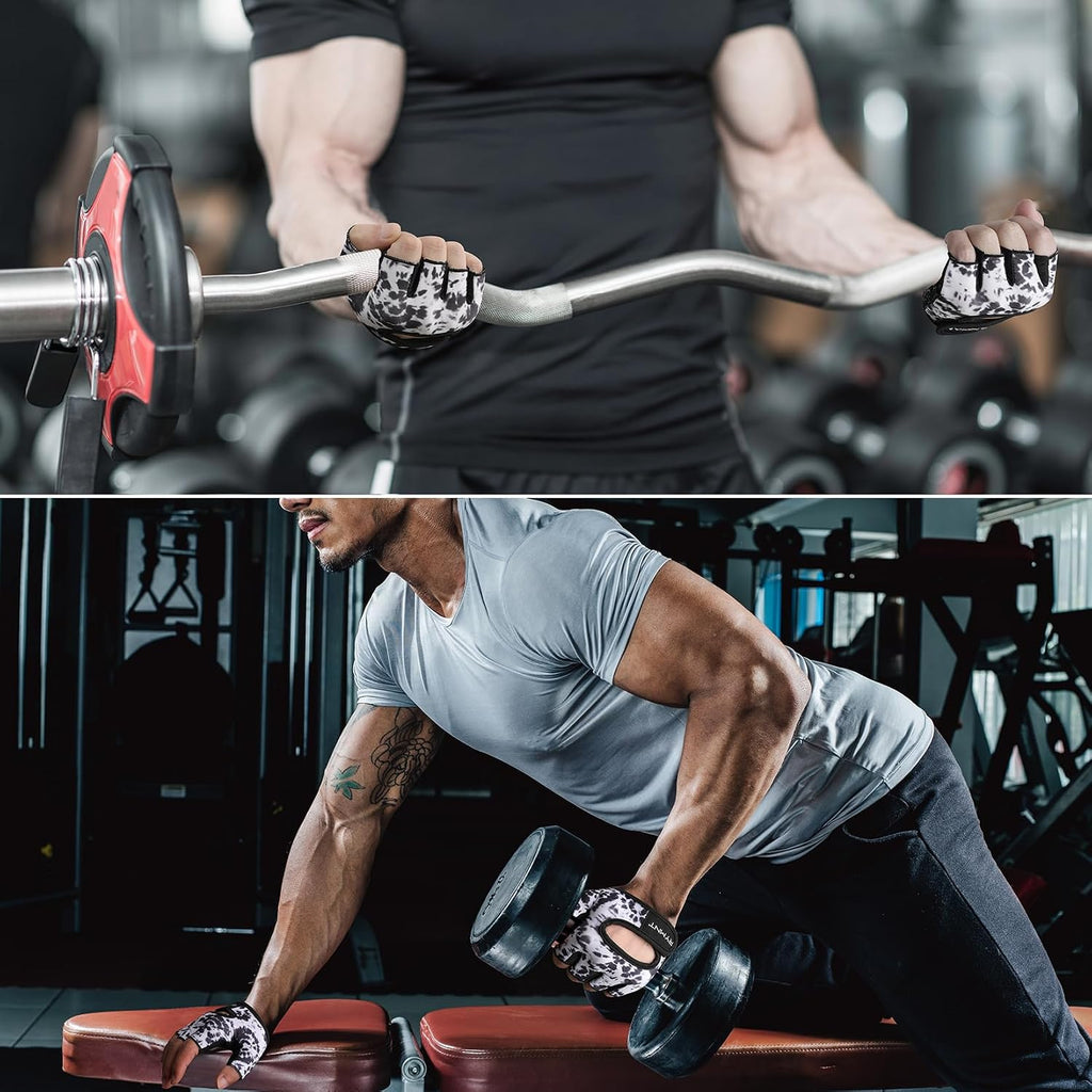 Short Workout Gloves for Women Men, Weight Lifting Gloves Full Palm Pads