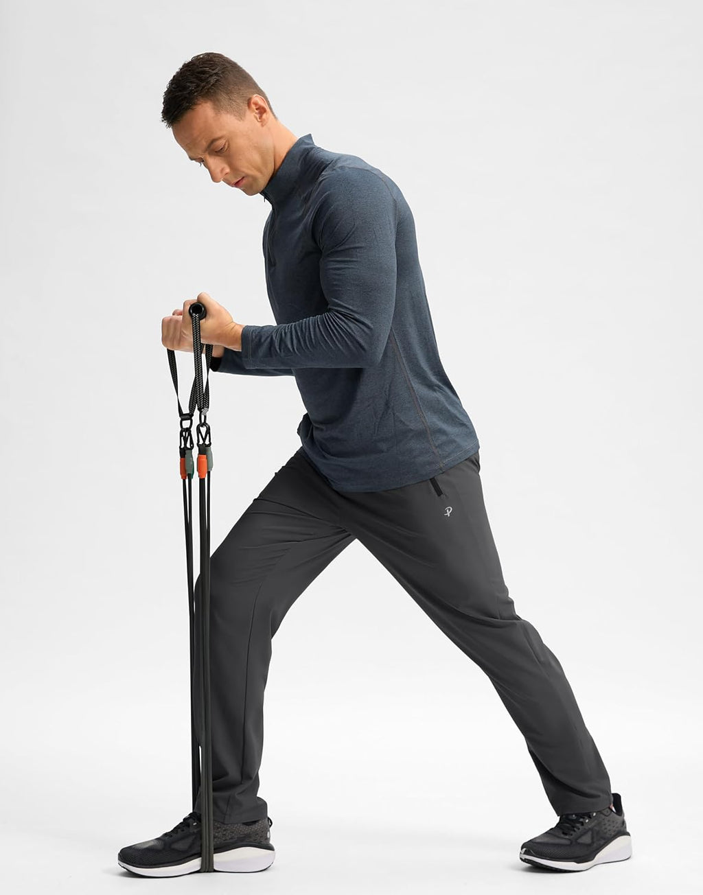 Pudolla Men's Lightweight Hiking Pants Quick Dry Outdoor Sweatpants with Zipper Pockets for Athletic Workout Casual Travel