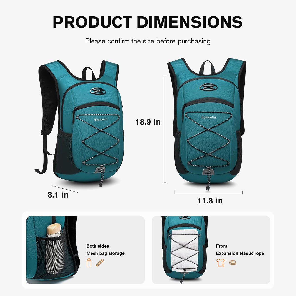 Ultra-Light Soft Hiking Daypack With Cushioned Breathable Back Panel