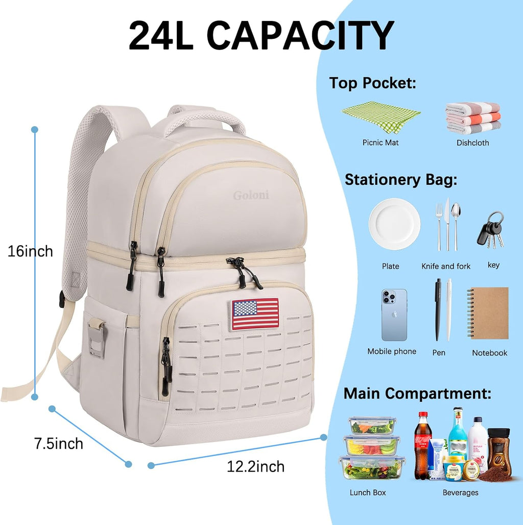 Cooler Backpack, Waterproof Insulated Backpack Cooler for Men Women Lunch, Camping, Beach, Picnic, Outdoor