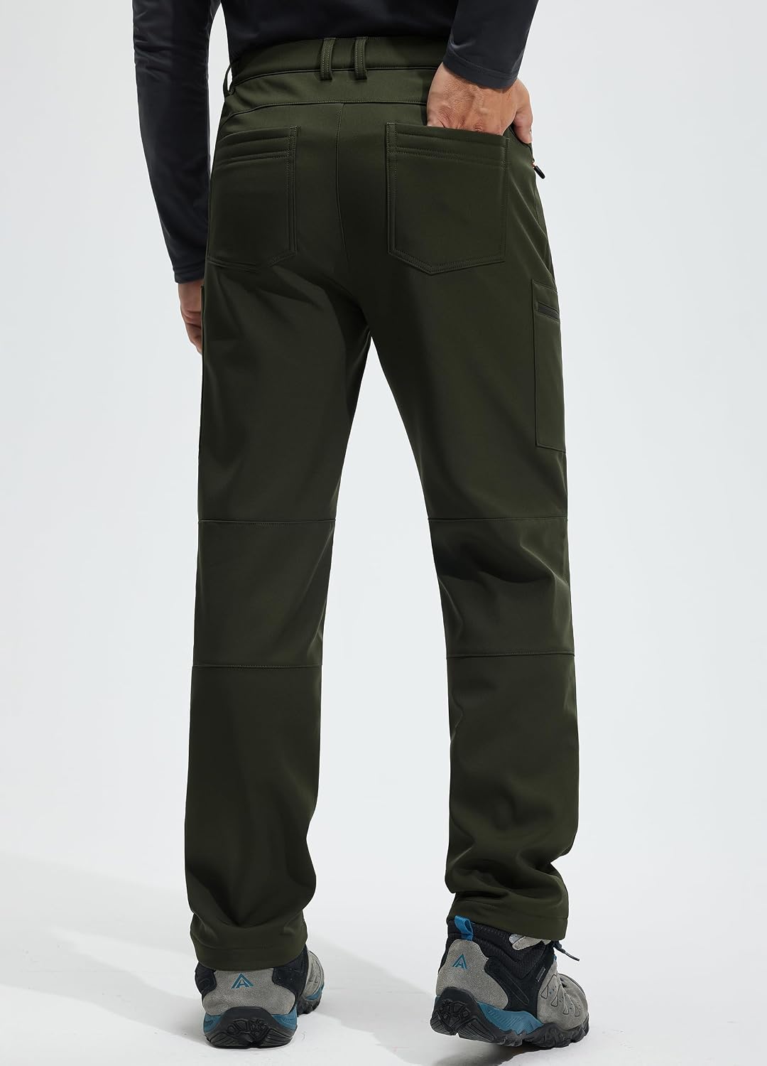 Libin Men's Fleece Lined Hiking Pants Snow Ski Water Resistant
