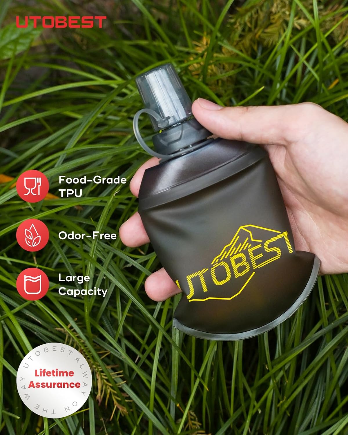 UTOBEST Soft Flask 150ml Collapsible Running Water Bottles