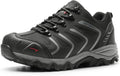 NORTIV 8 Men's Low Top Waterproof Hiking Shoes | Rubber Toe Cap, Slip-Resistant Outsole and Cushioned Comfort Provide Support for Hiking, Trekking and Outdoor Adventures