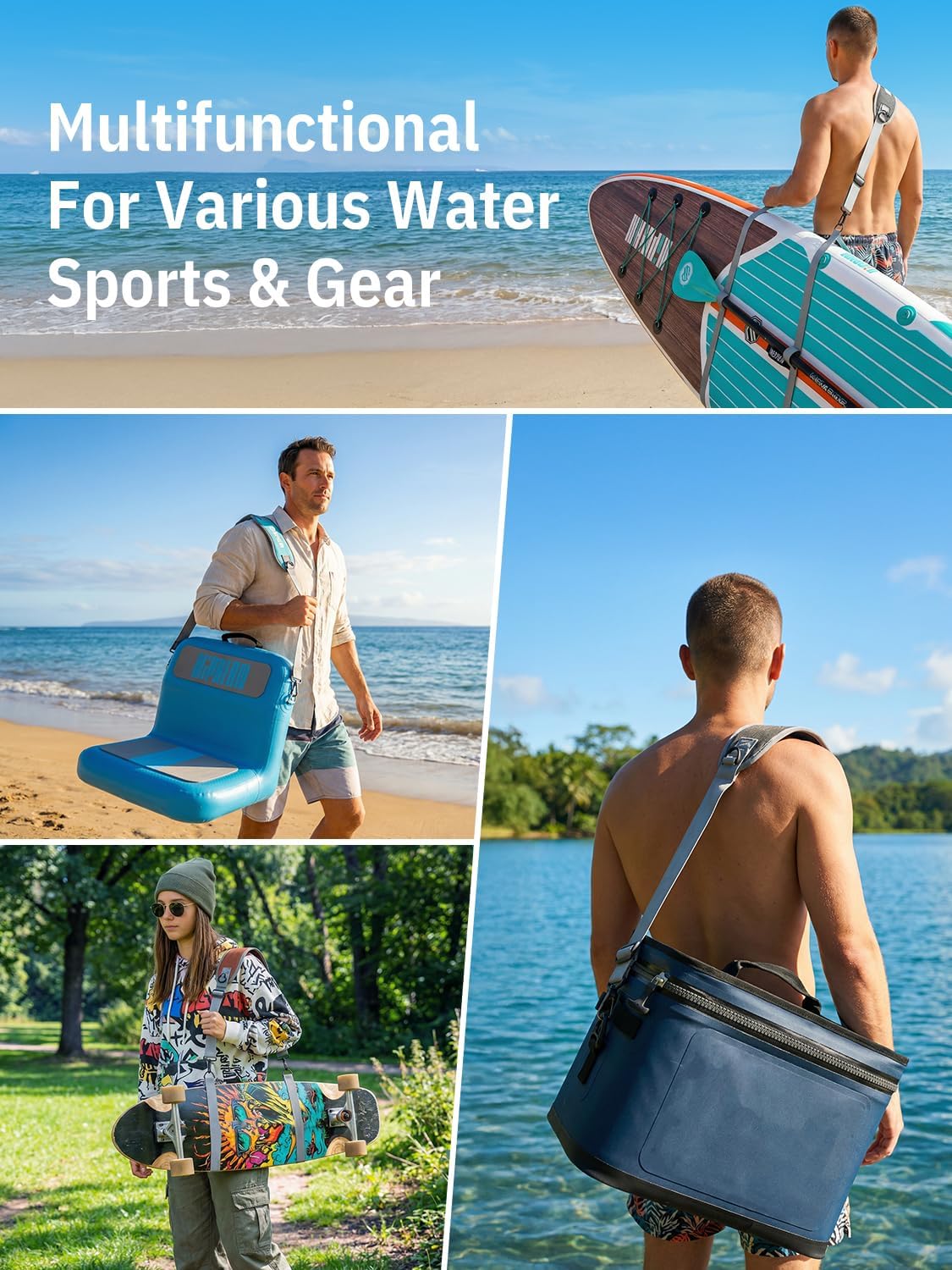 niphean SUP Carrying Strap, Adjustable Shoulder Strap for Paddleboard