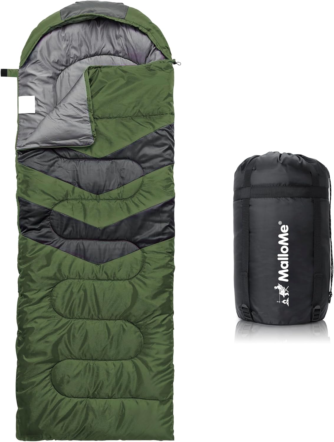 MalloMe Sleeping Bags for Adults Cold Weather & Warm - Backpacking Camping Sleeping Bag for Kids, Girls, Boys - Lightweight Camping Essentials Gear Accessories Hiking Sleep Must Haves Single & Double