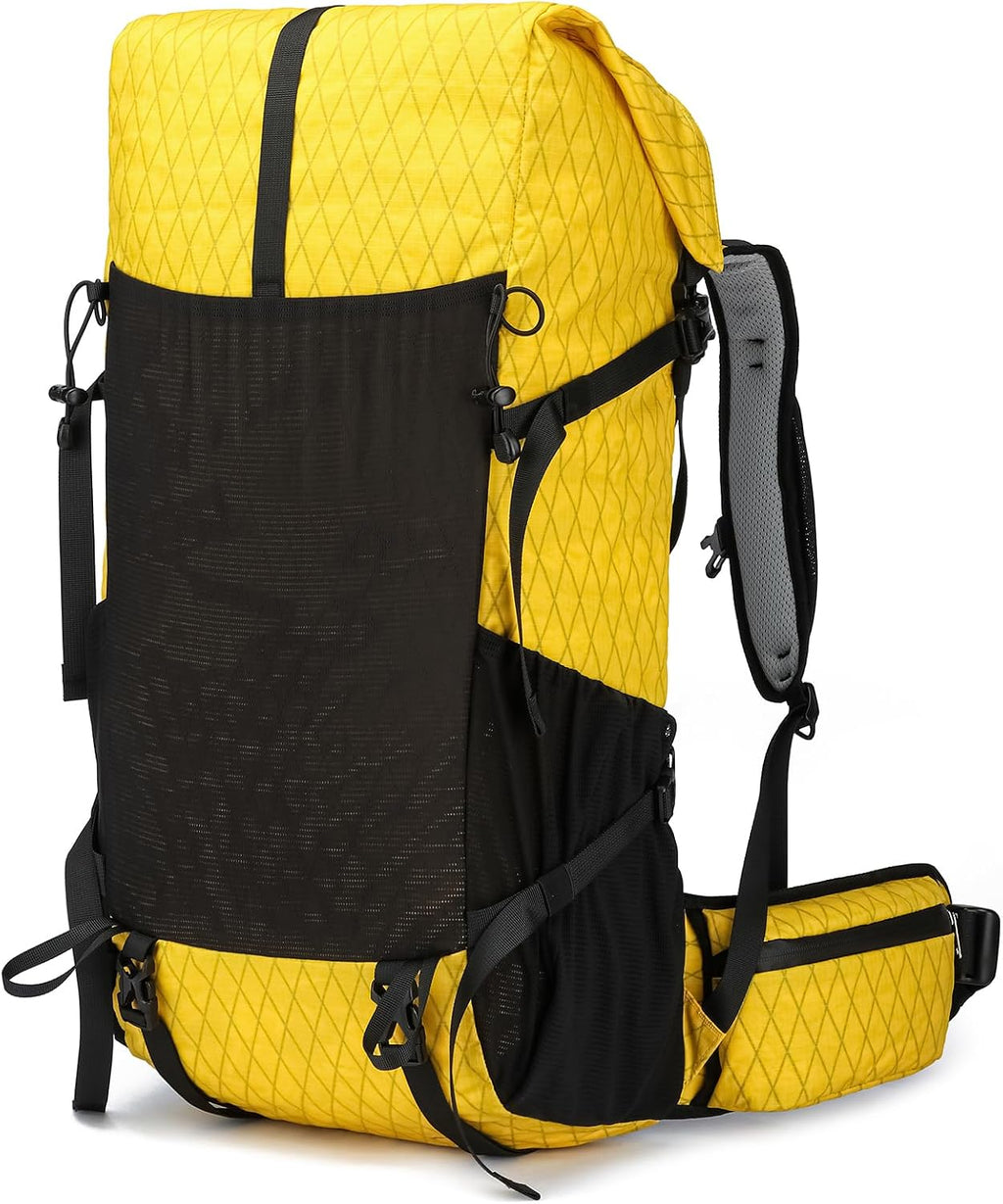 Hiking Backpack,40L to 50L Extra Large Capacity Hiking Bag,Internal Frame Camping Backpack,Upgraded X-PAC Lightweight Sport Daypack Travel Backpack Fit For Mountain Climbing Camping(Grey Green)